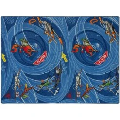 Kinderteppich Disney Planes Dusty Skipper Riley Blau