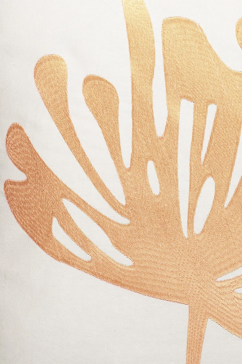 Kissenhülle Home Vision 50x50cm Floral Weiß Apricot – Bild 2