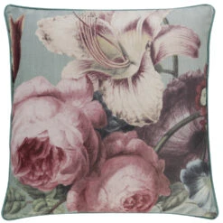 BARBARA Home Collection Kissenbezug Floral Rosa 50x50cm