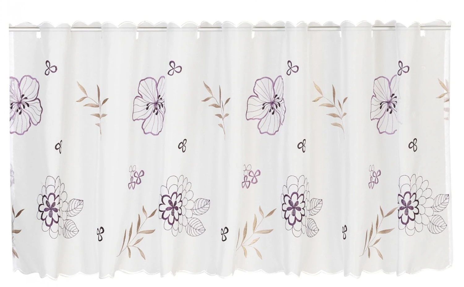 Bistrogardine Javine Blumen Transparent Lila 179960