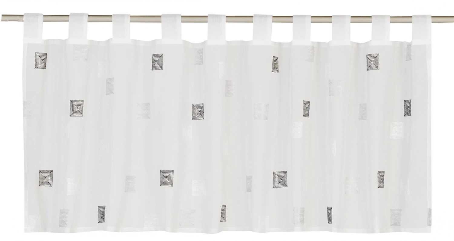 Bistrogardine Quadro Kariert Transparent Grau 180041