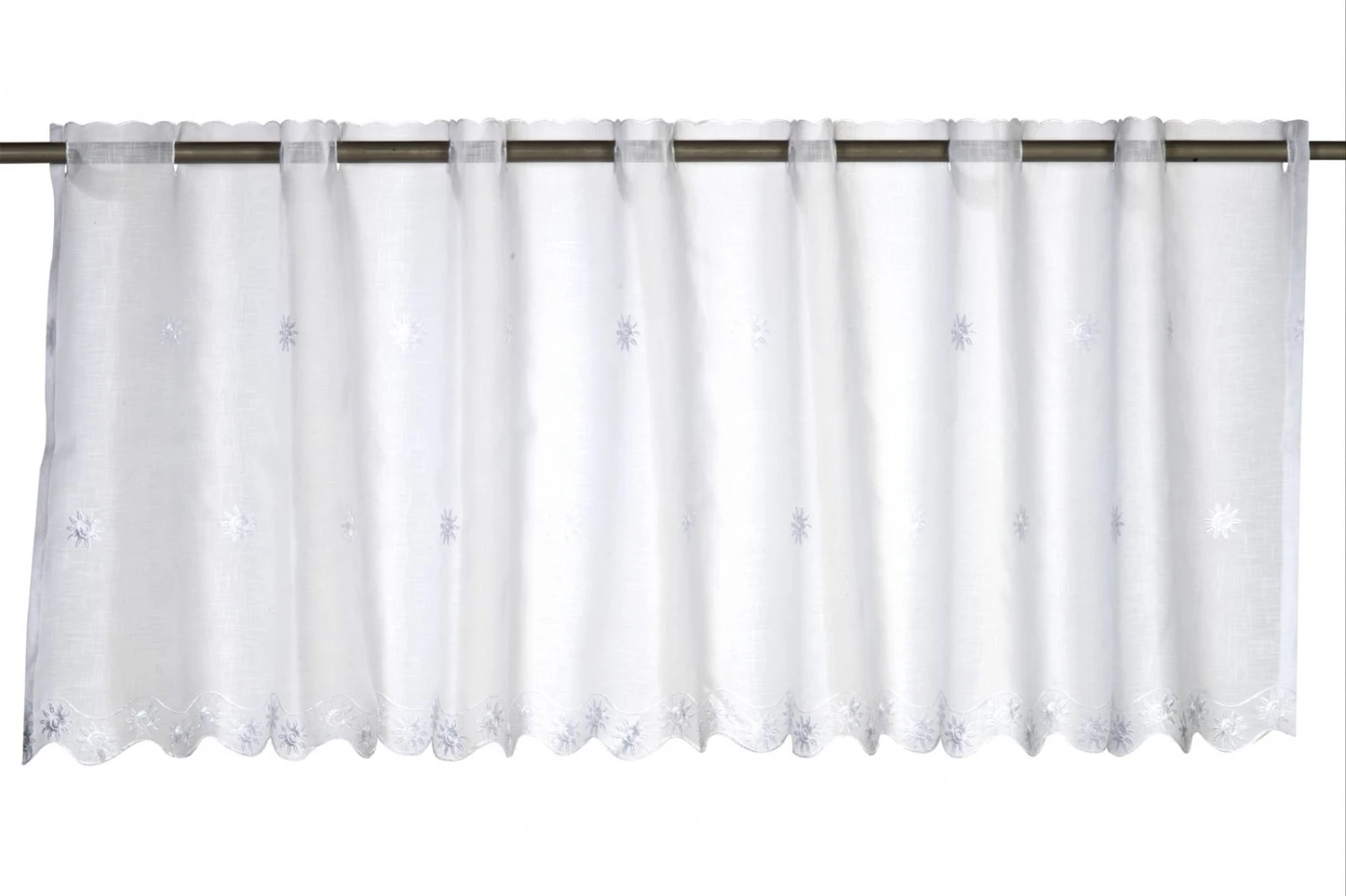 Bistrogardine Sun Valley Landhaus Transparent Weiß 195052