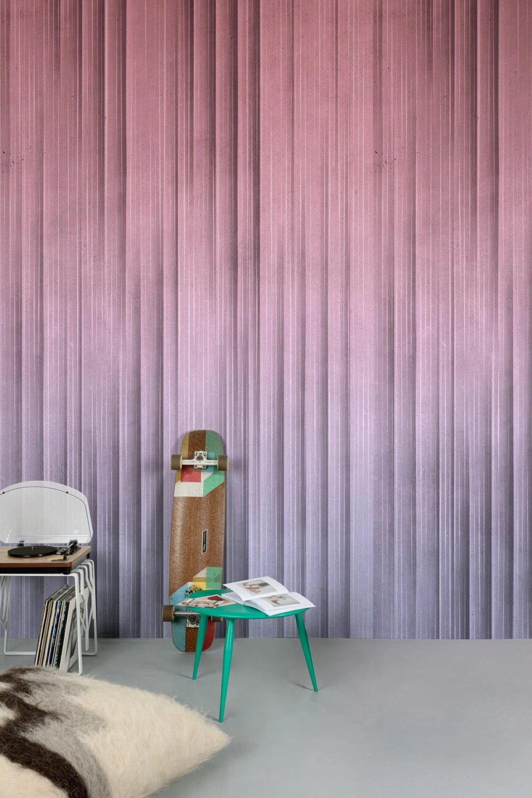 Digitaldruck Farbverlauf Putz Optik Rosa Lila ML6102 – Bild 3