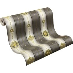 A.S. Creation Tapete Satin Medusa Gestreift Glanz Schwarz 6552-71