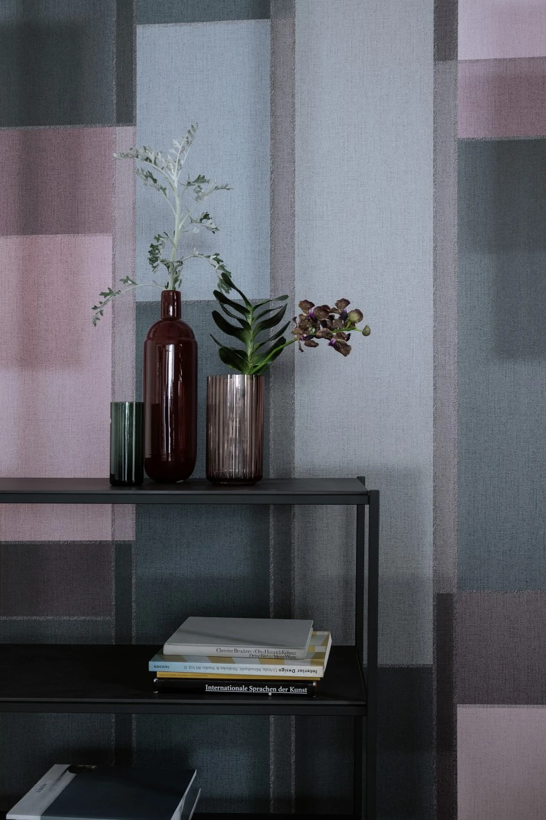 Fototapete Balken Grafisch Rosa Grün Blau 32753 – Bild 2