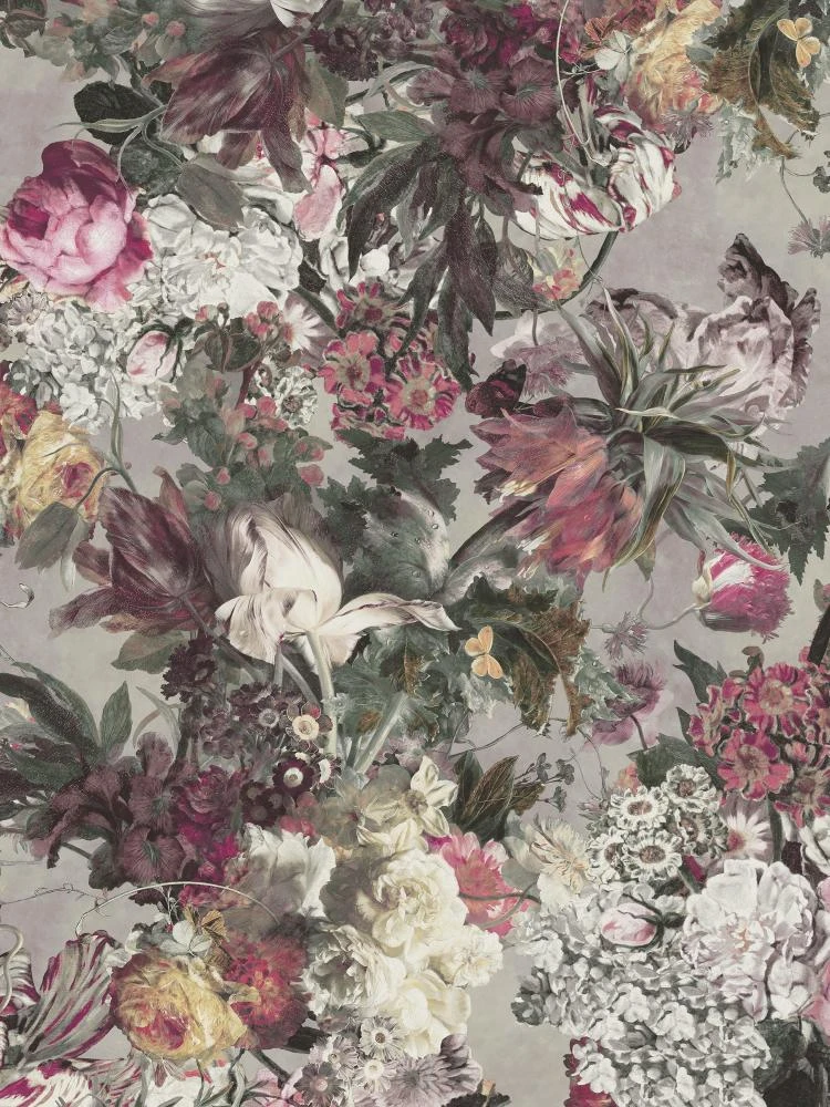 Fototapete Blumen Lila Bunt Rasch Passepartout 606843