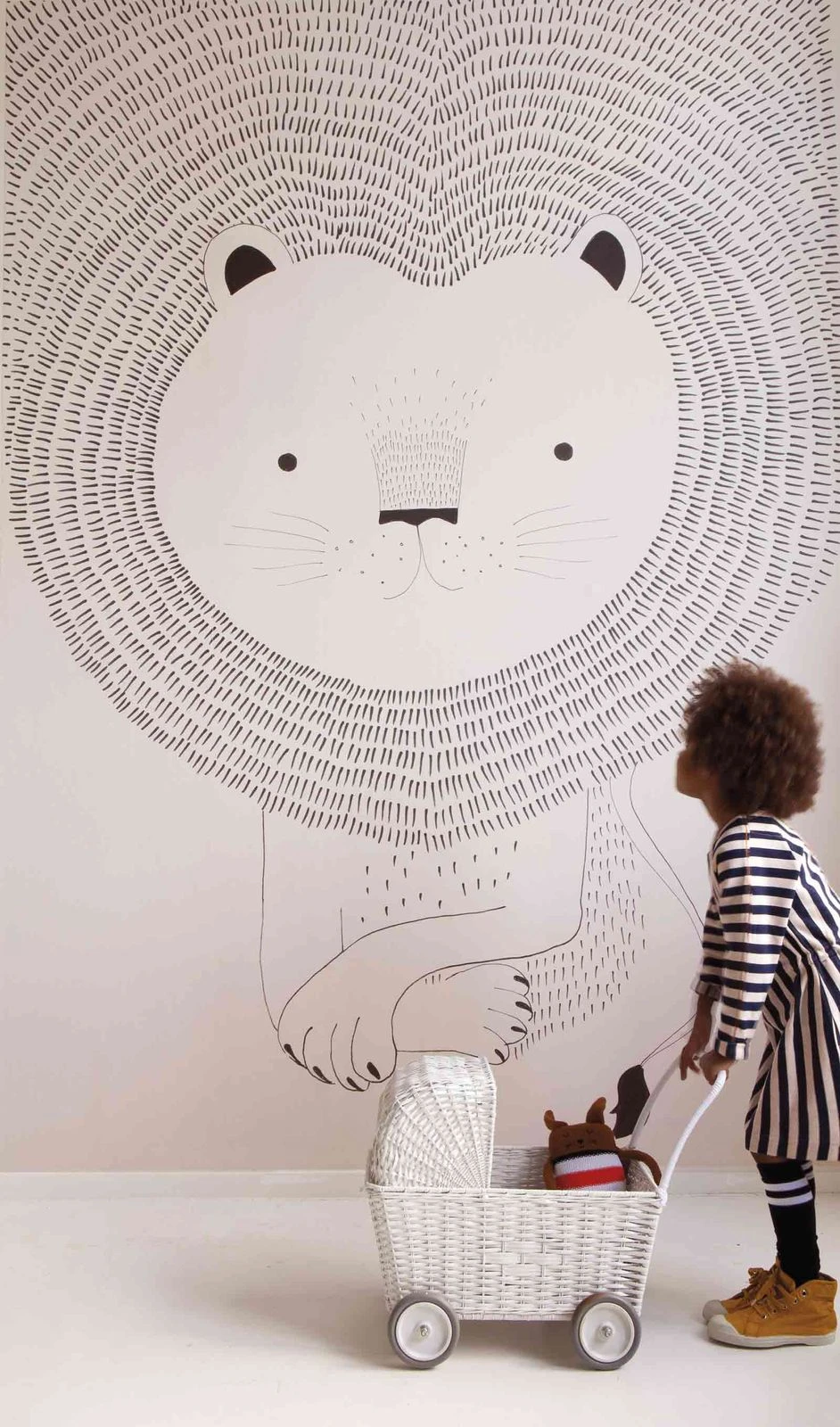 Fototapete Kinder Rasch Löwe Zeichnung Rosa 842272 – Bild 2