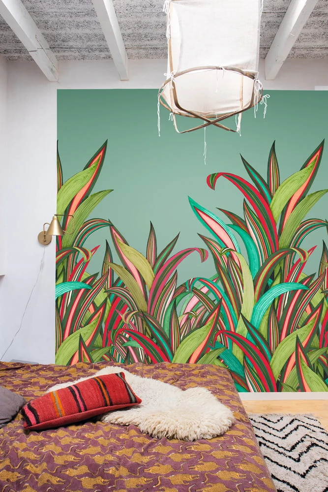 Fototapete Rasch Blätter Farn Blau Grün Amazing 542233