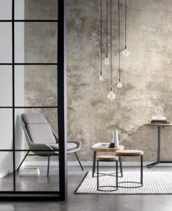 Rasch Fototapete Vlies 429688 Used-Look Metall Creme Grau