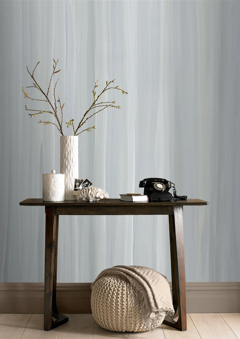 Fototapete Vlies Rasch Streifen Blau Grau 425727 – Bild 2