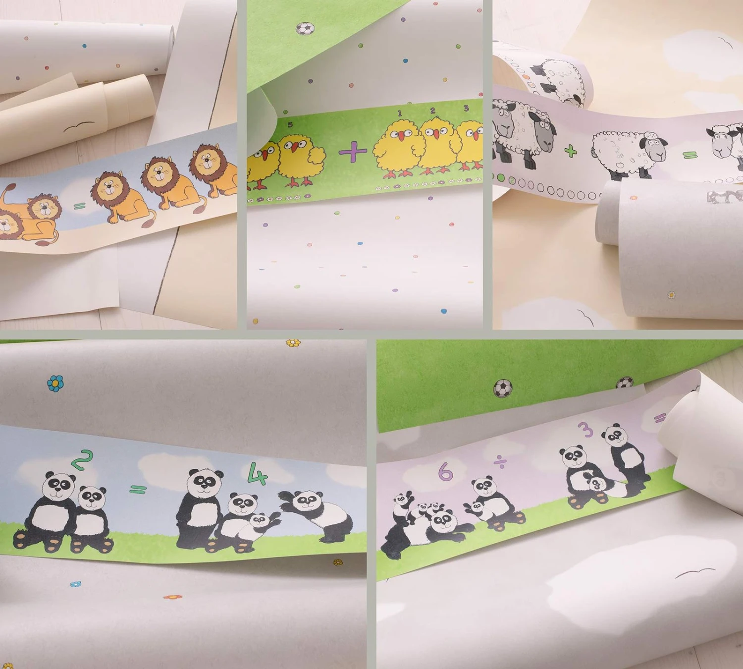 Kinderbordüre Panda Zahlen Rosa Grün Jonas Kötz 46518 – Bild 4