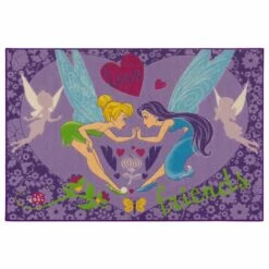 Spielteppich Tinkerbell Disney Feen Mädchen Violett 95x133cm