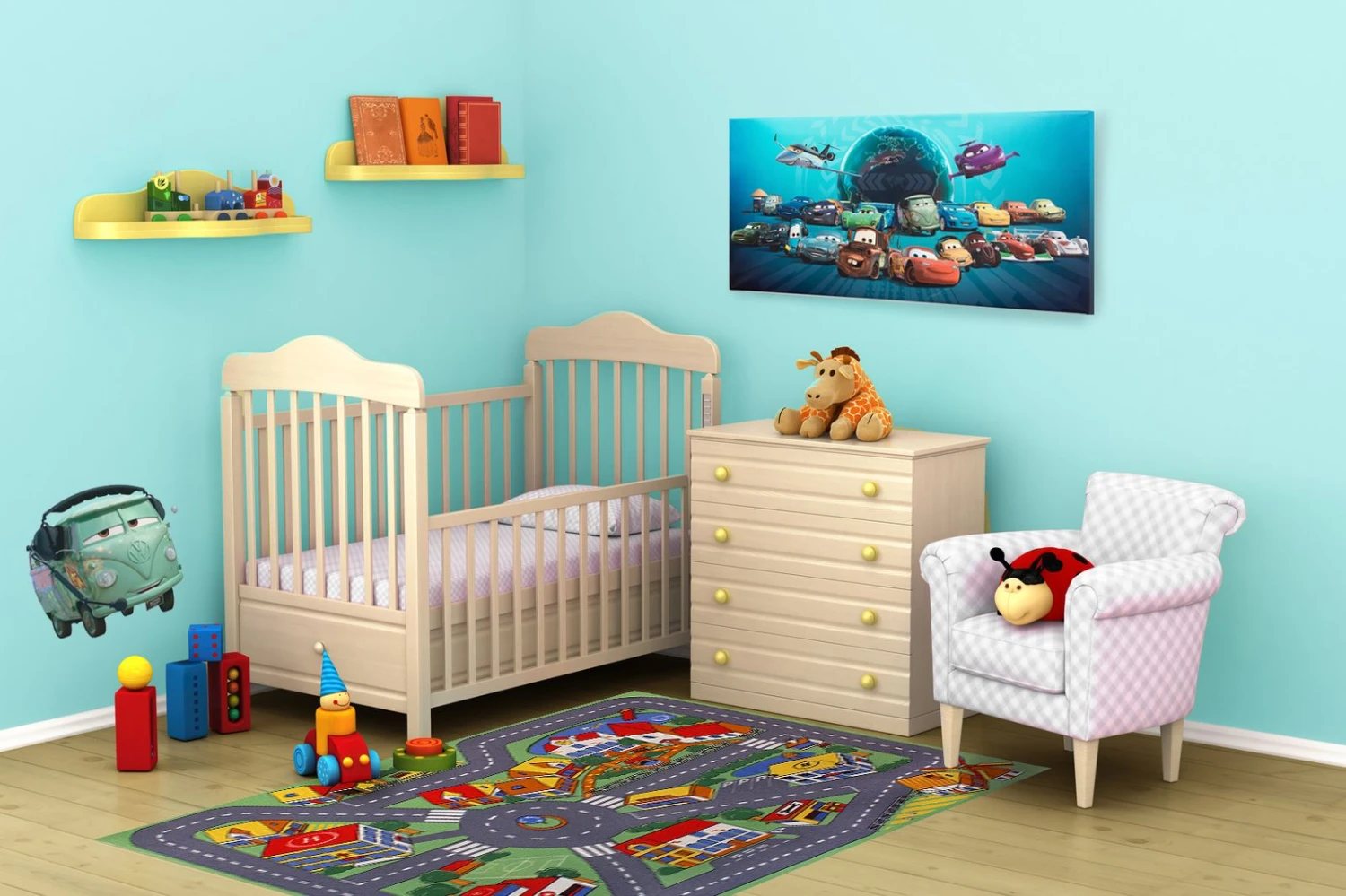 Kinderteppich Crooz WASCHBAR Rutschhemmend 95x133 Cm – Bild 6