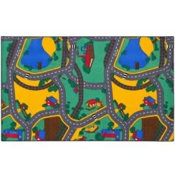 Strassenteppich Playtime Stadt Kinder 100x165 Cm Bunt