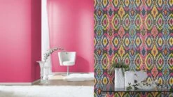 Tapete Barbara Home Collection Einfarbig Meliert Pink