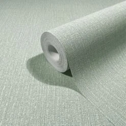 Papis Loveday Tapete 86749 Textil Optik Uni Grün