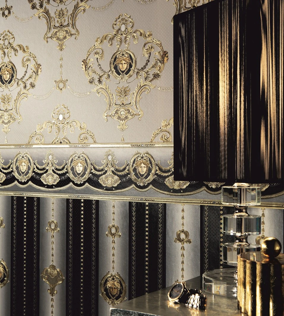 A.S. Creation Tapete Satin Medusa Gestreift Glanz Schwarz 6552-71 – Bild 4