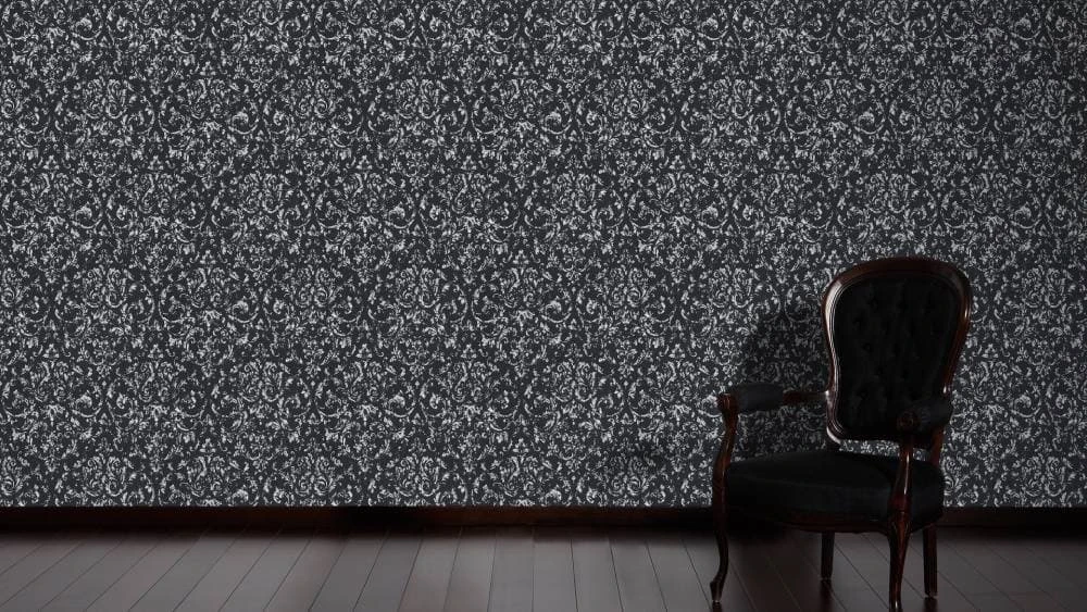 Tapete Textil Barock Schwarz Silber Architects Paper 30660-6 – Bild 3