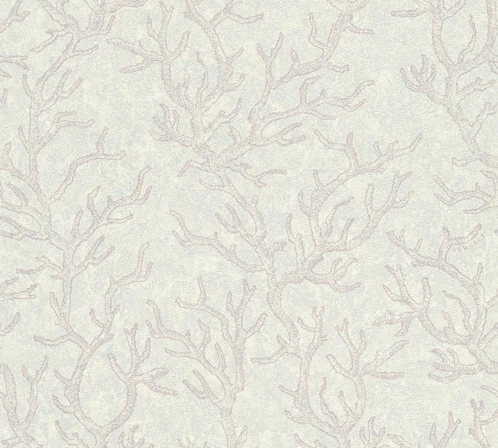 Versace Home Tapete Korallen Flieder Weiß Glanz 34497-4