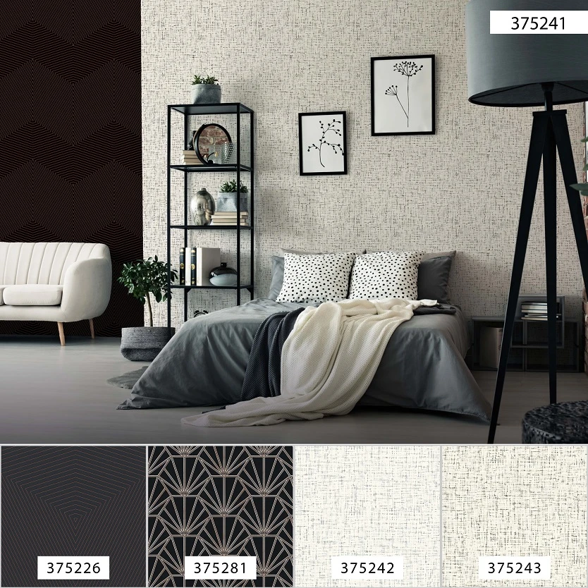 A.S. Creation Tapete Vlies 37524-1 Textur Weiß Schwarz Grau – Bild 8