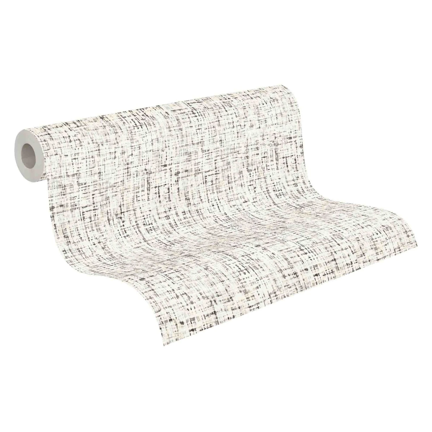 A.S. Creation Tapete Vlies 37524-1 Textur Weiß Schwarz Grau