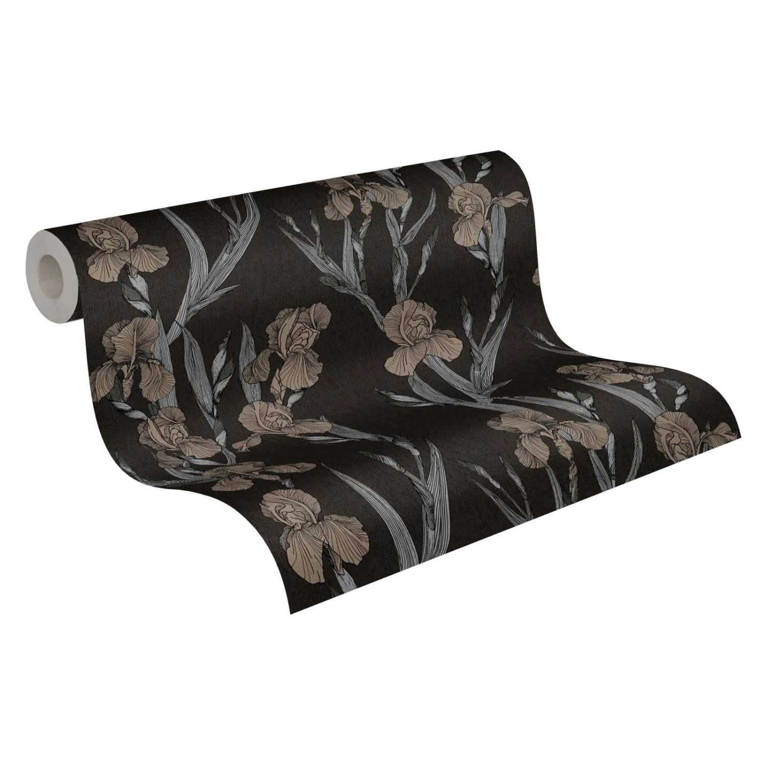 A.S. Creation Tapete Vlies 37526-1 Floral Schwarz Grau Braun