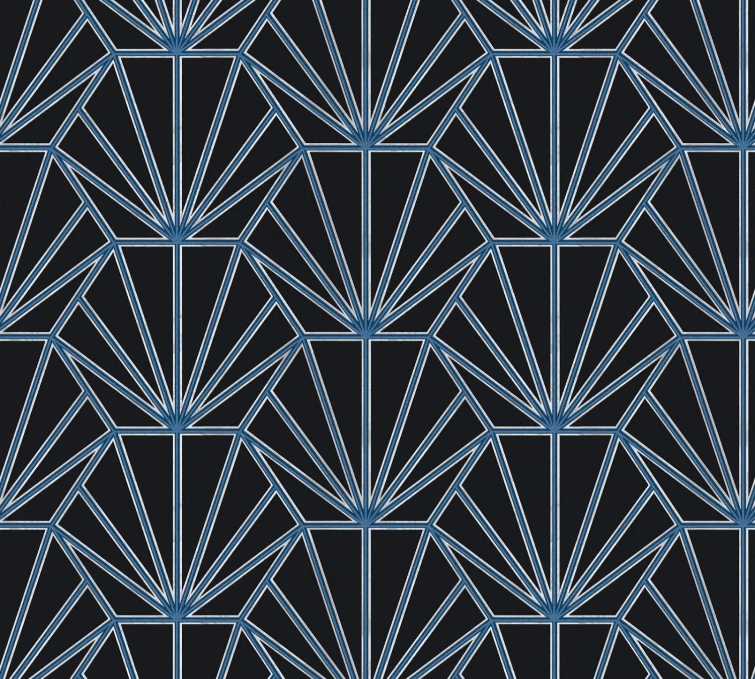 A.S. Creation Tapete Vlies 37528-2 Ornamente Schwarz Blau Weiß Silber – Bild 2