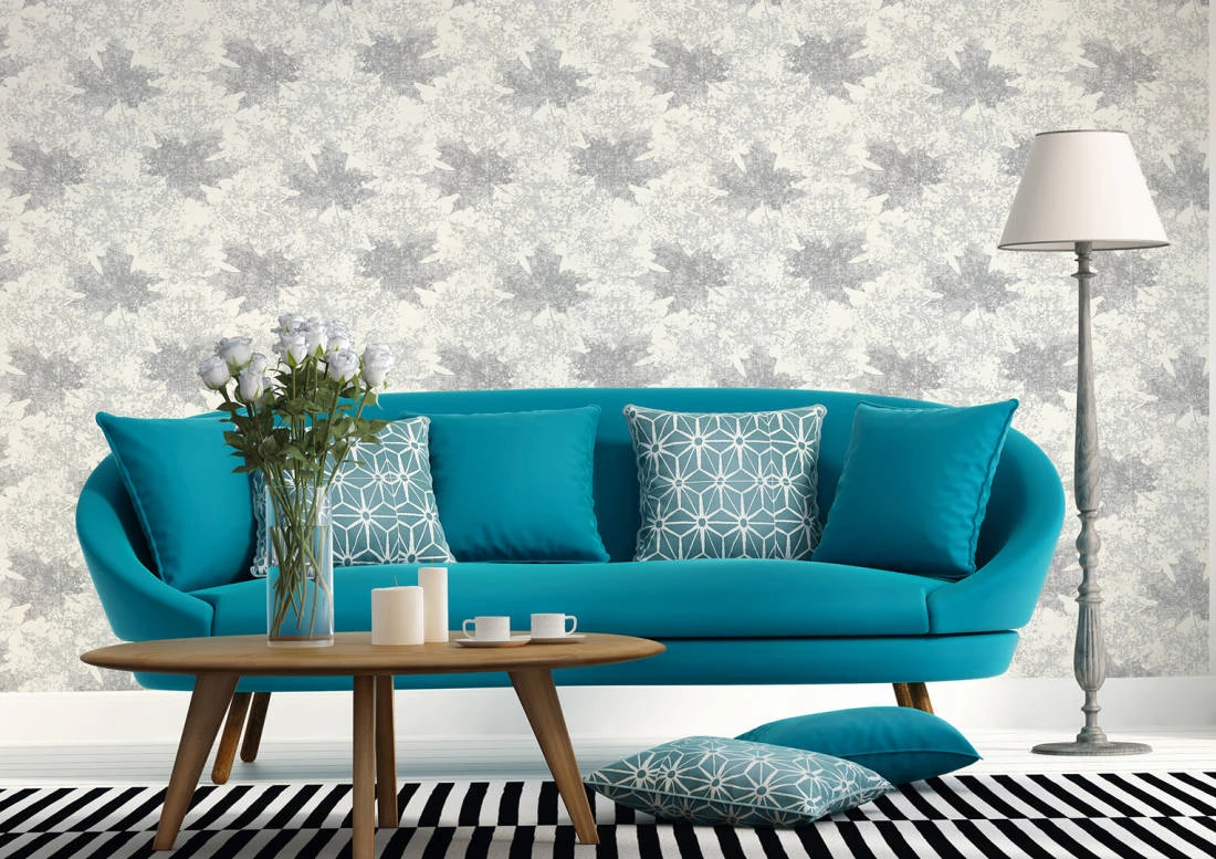 A.S. Creation Tapete Vlies Ahorn Blatt AS Creation Creme Silber 32264-5 – Bild 3