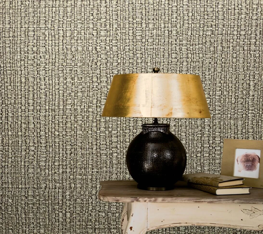 Tapete Vlies Bast-Struktur Metallic Gold 32809 – Bild 5