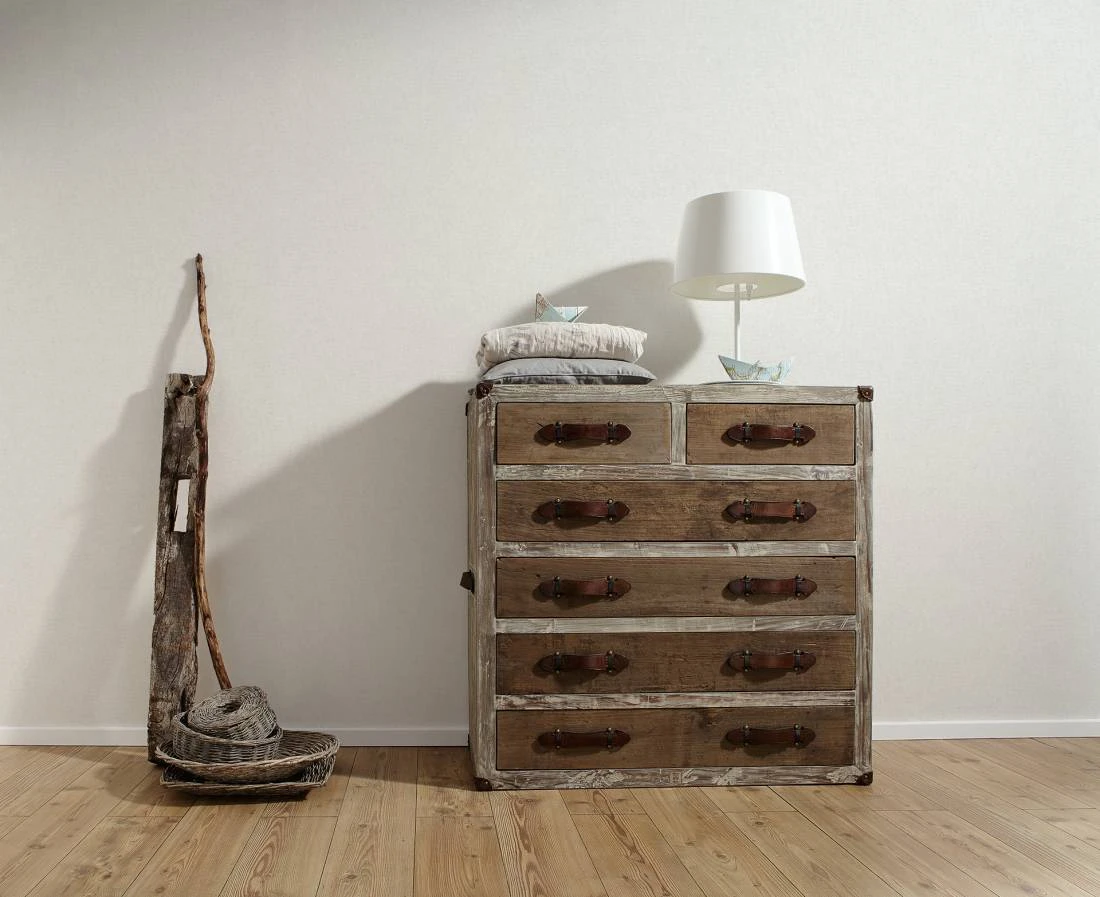 Tapete Vlies Einfarbig Barock Weißgrau Hellgrau 36720-2 – Bild 2