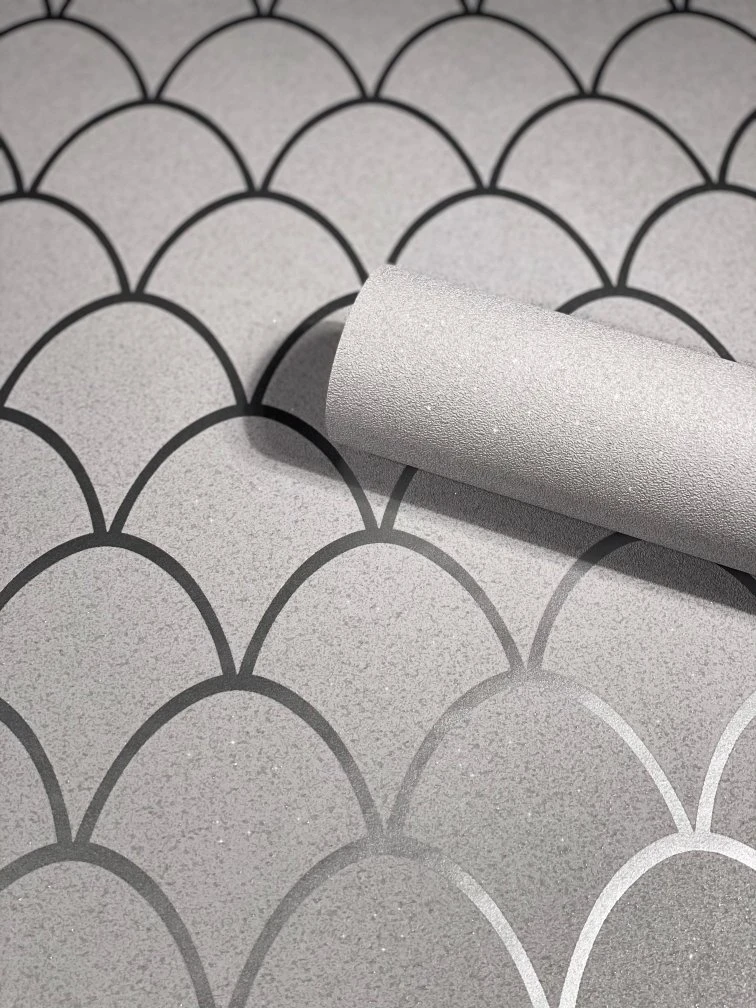 Tapete Vlies Einfarbig Glitzer Hellgrau 32731 – Bild 4