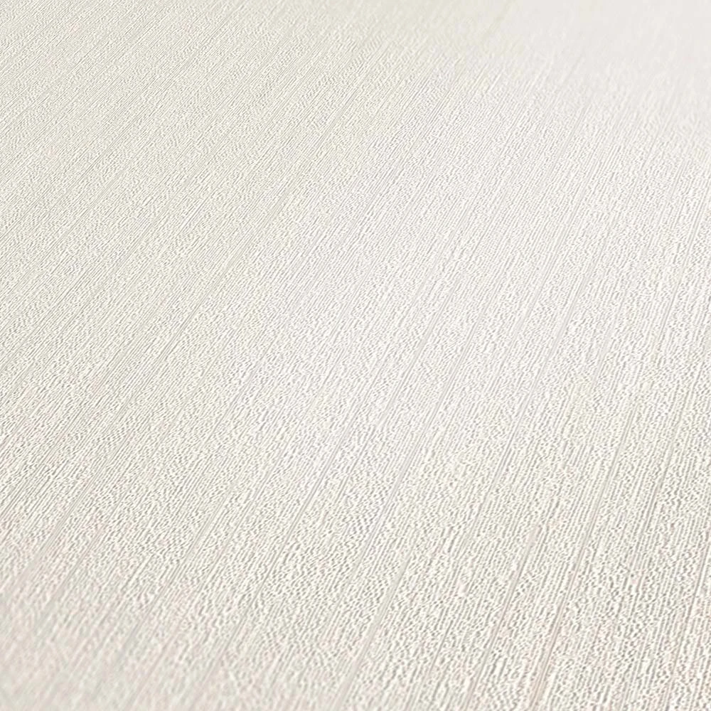 Tapete Vlies Einfarbig Streifen Weiß-creme 38099-2 – Bild 3