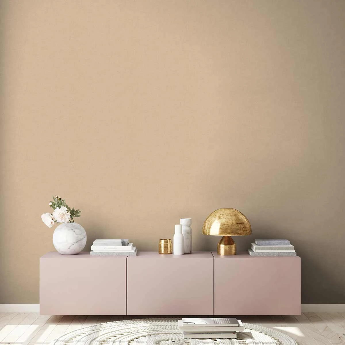 Tapete Vlies Einfarbig Struktur Beige Glitzer 38197-4 – Bild 4