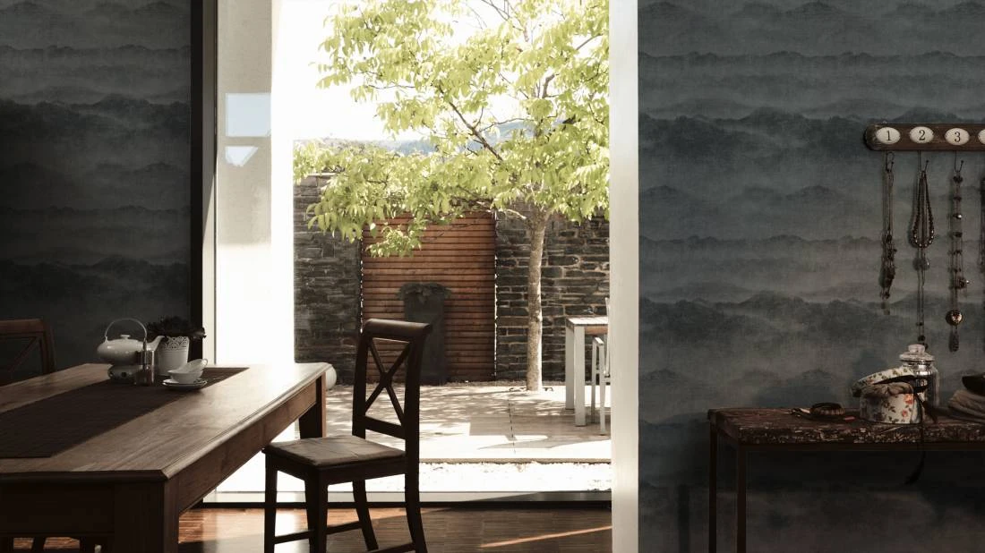 Tapete Vlies Einfarbig Vintage Anthrazit 36714-2 – Bild 2