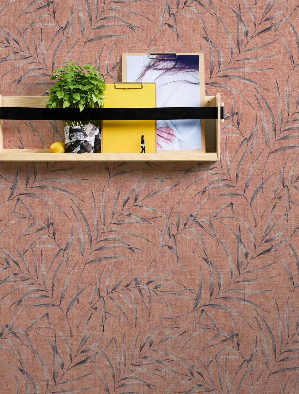 A.S. Creation Tapete Vlies Farn Blätter Lachs-rot Grau 37335-4 – Bild 4