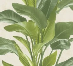 Tapete Vlies Floral Blätter Grün Creme 37862-3