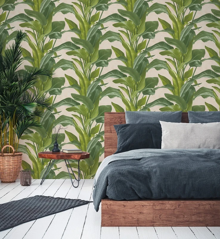 Tapete Vlies Floral Blätter Grün Creme 37862-3 – Bild 4