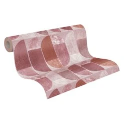 A.S. Creation Tapete Vlies Grafik Halbkreise Rot Bordeaux 37531-6