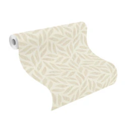 Tapete Vlies Muster Blätter Creme Beige Rasch 704624