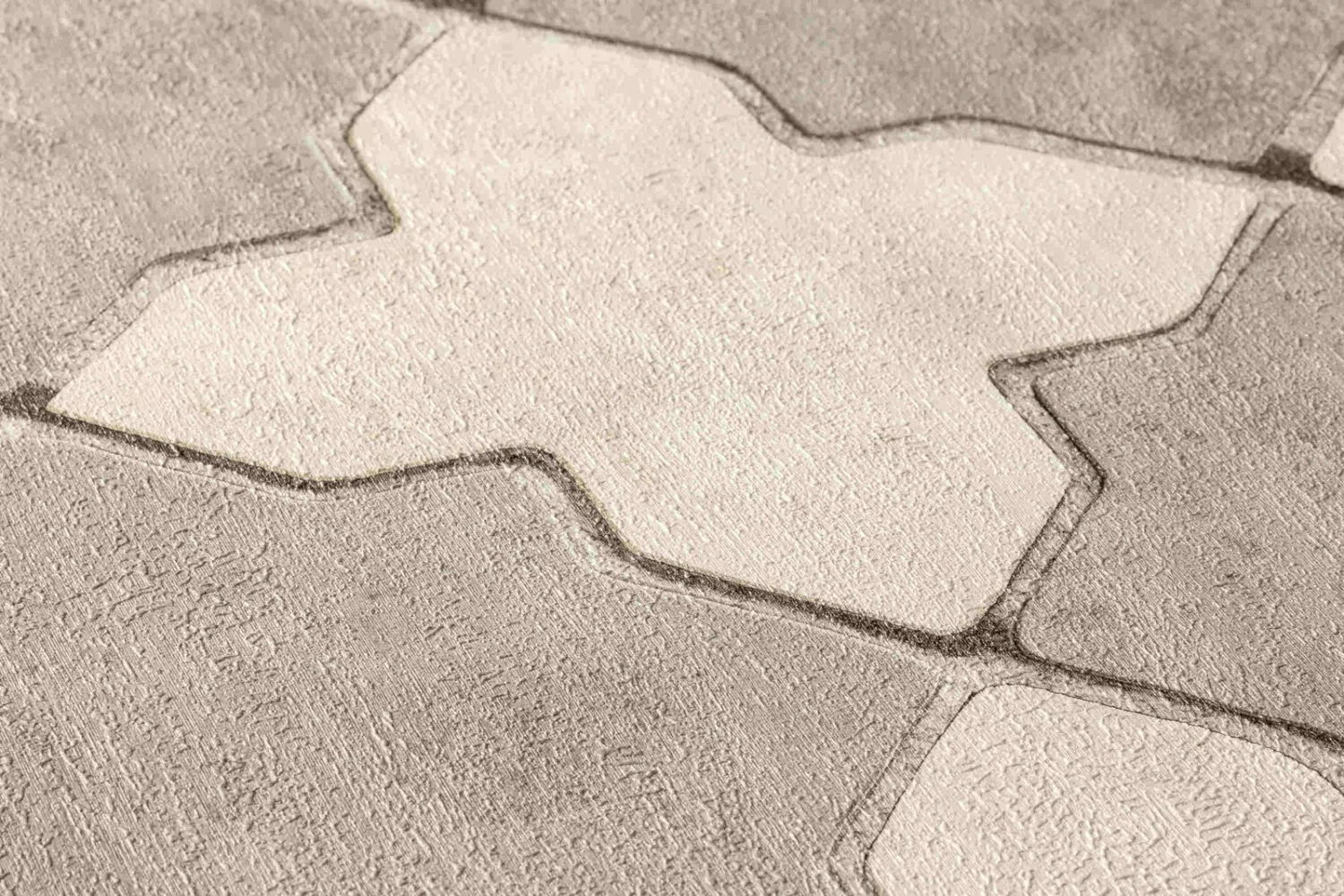 Tapete Vlies New Walls Fliesen Creme Grau 37421-5 – Bild 3