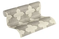 Tapete Vlies New Walls Fliesen Creme Grau 37421-5
