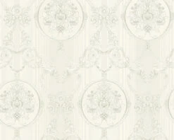 Tapete Vlies Ornament Silber Glanz Hermitage 33083-3