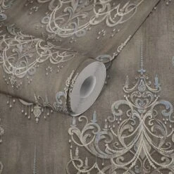 Tapete Vlies Ornamente Barock Braun Blau Weiss 38096-1