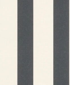 Tapete Vlies Rasch Blockstreifen Schwarz Weiss 485479