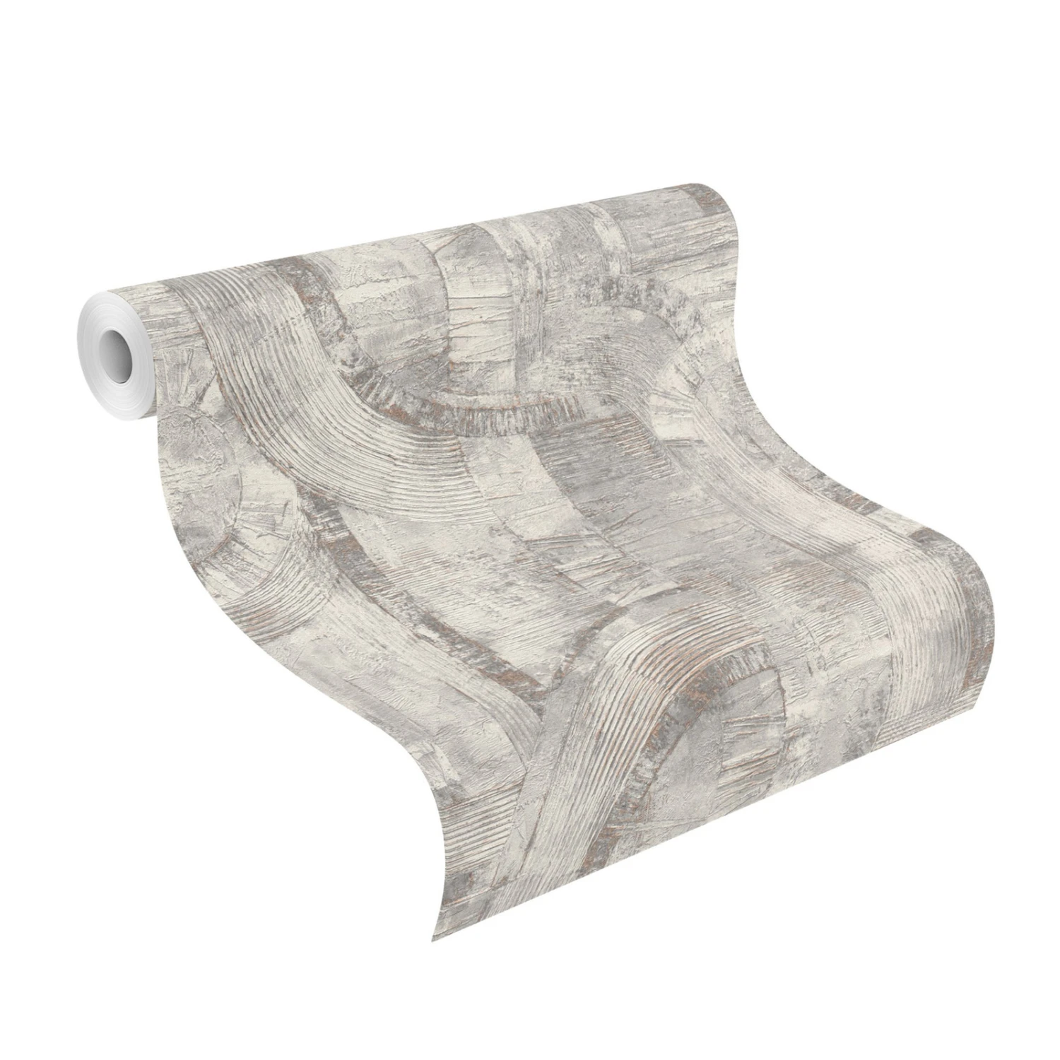 Tapete Vlies Rasch Halbkreise Grau Bronze 554779 – Bild 2