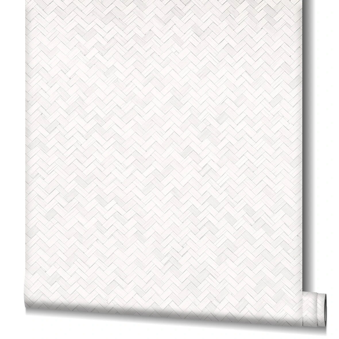 Tapete Vlies Rattan Bast Holz Weiss-grau 33315 – Bild 3