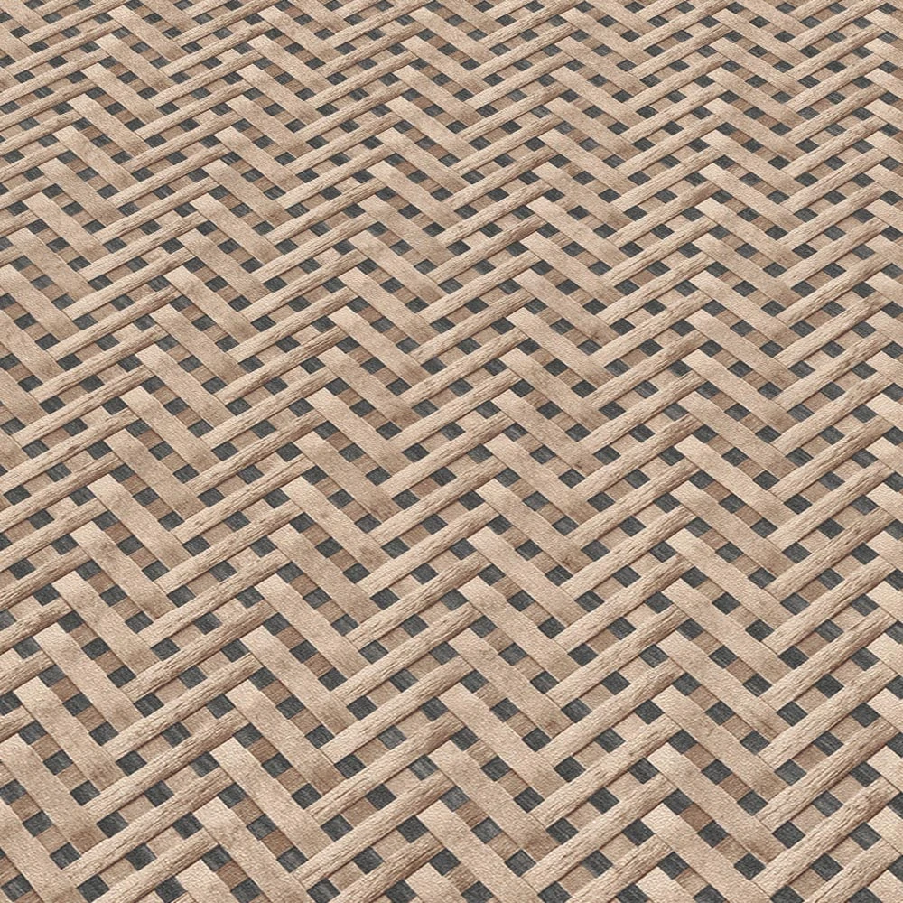 Tapete Vlies Rattan Holz Braun Anthrazit 10209-02 – Bild 5