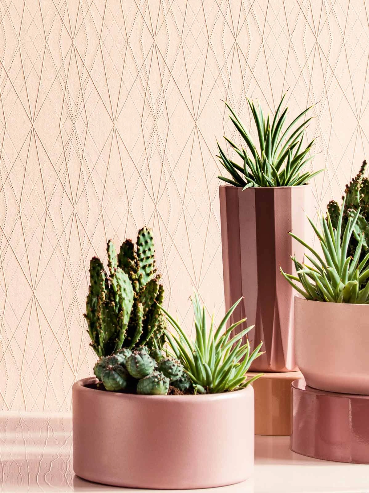 A.S. Creation Tapete Vlies Karo Grafik Hellrosa 36879-6 – Bild 2