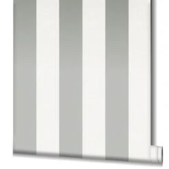 Tapete Vlies Streifen Dunkelgrau Weiss Novamur 82264