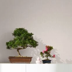 Tapete Vlies Uni Textil Struktur Hellbeige 33328